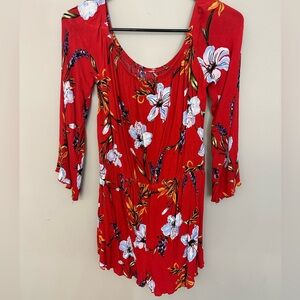 Hawaiian off the shoulder romper